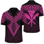 AmericansPower Shirt - Hawaii Polynesian Limited Hawaiian Shirt Tab Style Pink