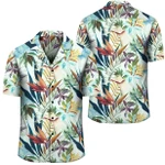 AmericansPower Shirt - Tropical Flower Plant And Leaf Pattern Hawaiian Shirt