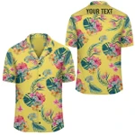 AmericansPower Shirt - (Personalized) Monstera And Tropical Flower Hawaiian Shirt Haka Style