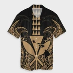 AmericansPower Shirt - Hawaii Polynesian Kanaka Kakau Hawaiian Shirt Alan Style Gold