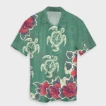 AmericansPower Shirt - Hawaiian Turtle And Colorful Hibiscus Polynesian Hawaiian Shirt