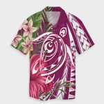 AmericansPower Shirt - Hawaii Polynesian Turtle Tropical Hibiscus Plumeria Hawaiian Shirt Pink