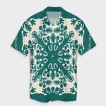 AmericansPower Shirt - Hawaiian Palm Tree Quilt Tradition Turquoise Hawaiian Shirt