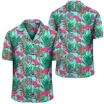 AmericansPower Shirt - Tropical Strelitzia Blue Hawaiian Shirt
