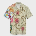 AmericansPower Shirt - Hawaii Triple Marble Turtle Polynesian Hibiscus Hawaiian Shirt Benjamin Style Beige