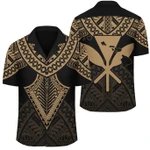 AmericansPower Shirt - Hawaii Polynesian Limited Hawaiian Shirt Tab Style Gold