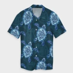 AmericansPower Shirt - Hawaii Turtle Plumeria Blue Hawaiian Shirt