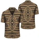 AmericansPower Shirt - Polynesian Seamless Gold Hawaiian Shirt