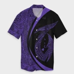 AmericansPower Shirt - Hawaii Fish Hook Polynesian Hawaiian Shirt Circle Style Purple
