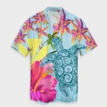 AmericansPower Shirt - Hawaii Sea Turtle Hibiscus Kanaka Hawaiian Shirt