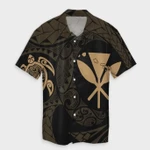 AmericansPower Shirt - Hawaiian Kanaka Turtle Polynesian Hawaiian Shirt Gold