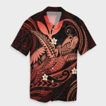 AmericansPower Shirt - Hawaii Turtle Polynesian Hawaiian Shirt Nane Style Red