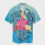 AmericansPower Shirt - Hawaii Plumeria Deep Sea Circle Turtle Hawaiian Shirt