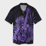 AmericansPower Shirt - Hawaiian Hawaii Ukulele Flower Hawaiian Shirt Purple