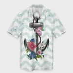 AmericansPower Shirt - Hawaiian Anchor Hibiscus Wave Hawaiian Shirt