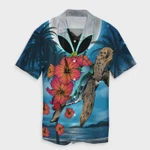 AmericansPower Shirt - Hawaii Turtle Kanaka Hibiscus Stary Night Hawaiian Shirt