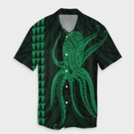 AmericansPower Shirt - Hawaii Octopus KaKau Polynesian Hawaiian Shirt Green