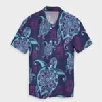 AmericansPower Shirt - Hawaiian Turtle Polynesian Neon Hawaiian Shirt