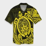 AmericansPower Shirt - Hawaii Polynesian Turtle Hawaiian Shirt Yellow