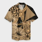 AmericansPower Shirt - Hawaii Turtle Hawaiian Shirt Polynesian Hibiscus Art Ver 2.0 Gold
