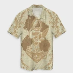 AmericansPower Shirt - Hawaii Anchor Hibiscus Flower Vintage Hawaiian Shirt Beige