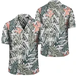 AmericansPower Shirt - Tropical Palm Leaves And Flowers Hawaiian Shirt