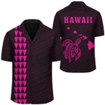 AmericansPower Shirt - Kakau Polynesian Turtle Map Hawaii Shirt Pink