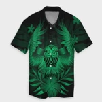 AmericansPower Shirt - Hawaiian Owl Hibiscus Plumeria Polynesian Hawaiian Shirt Green