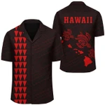 AmericansPower Shirt - Kakau Polynesian Three Turtles Map Hawaii Shirt Red