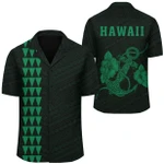 AmericansPower Shirt - Kakau Polynesian Anchor Hawaii Shirt Green