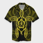 AmericansPower Shirt - Hawaii Turtle Fixed Yellow Hawaiian Shirt