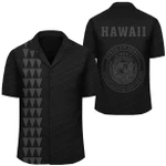 AmericansPower Shirt - Kakau Polynesian Coat Of Arms Hawaii Shirt Grey