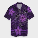 AmericansPower Shirt - Hawaii Mix Polynesian Turtle Plumeria Hawaiian Shirt Nick Style Purple