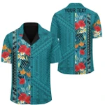 AmericansPower Shirt - (Personalized) Hawaii Tropical Flower Polynesian Hawaiian Shirt Domi Style