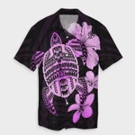 AmericansPower Shirt - Hawaiian Kanaka Hibiscus Plumeria Mix Polynesian Turtle Hawaiian Shirt Pink