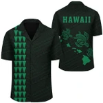 AmericansPower Shirt - Kakau Polynesian Three Turtles Map Hawaii Shirt Green