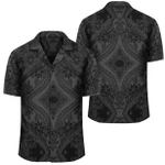 AmericansPower Shirt - Polynesian Plumeria Mix Gray Black Hawaiian Shirt