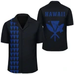 AmericansPower Shirt - Kakau Polynesian Kanaka Map Hawaii Shirt Blue