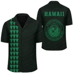 AmericansPower Shirt - Kakau Polynesian Coat Of Arms Hawaii Shirt Green