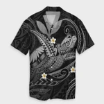 AmericansPower Shirt - Hawaii Turtle Polyensian Hawaiian Shirt Nane Style Gray