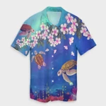 AmericansPower Shirt - Hawaiian Turtle And Plumeria Pattern Polynesian Hawaiian Shirt