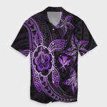 AmericansPower Shirt - Kanaka Map Hibiscus Plumeria Turtle Art Violet Polynesian Hawaiian Shirt