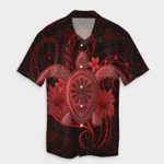 AmericansPower Shirt - Hawaii Turtle Hibiscus Polynesian Hawaiian Shirt Full Style Red