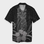 AmericansPower Shirt - Hawaii Polynesian Pineapple Hibiscus Hawaiian Shirt Gray