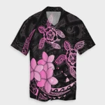 AmericansPower Shirt - Hawaii Polynesian Turtle Plumeria Hawaiian Shirt Pog Style Pink