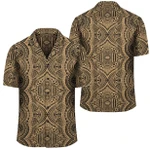 AmericansPower Shirt - Polynesian Symmetry Gold Hawaiian Shirt