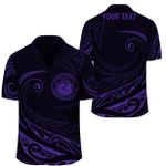 AmericansPower Shirt - (Personalized) Hawaii Coat Of Arm Hawaiian Shirt Purple Frida Style