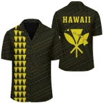 AmericansPower Shirt - Kakau Polynesian Kanaka Map Hawaii Shirt Yellow