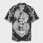 AmericansPower Shirt - Hawaii Anchor Hibiscus Flower Vintage Hawaiian Shirt