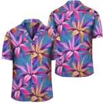 AmericansPower Shirt - Hawaii Tropical Flowers Pink Hawaiian Shirt